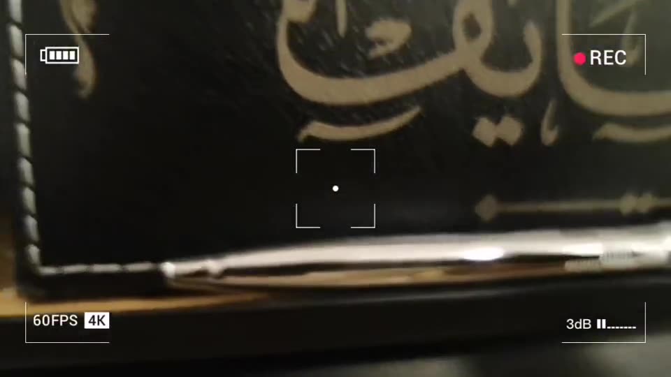 قلم محفور مع علبته